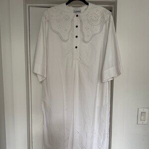 Ganni Middi/ Maxi Dress with oversized collar